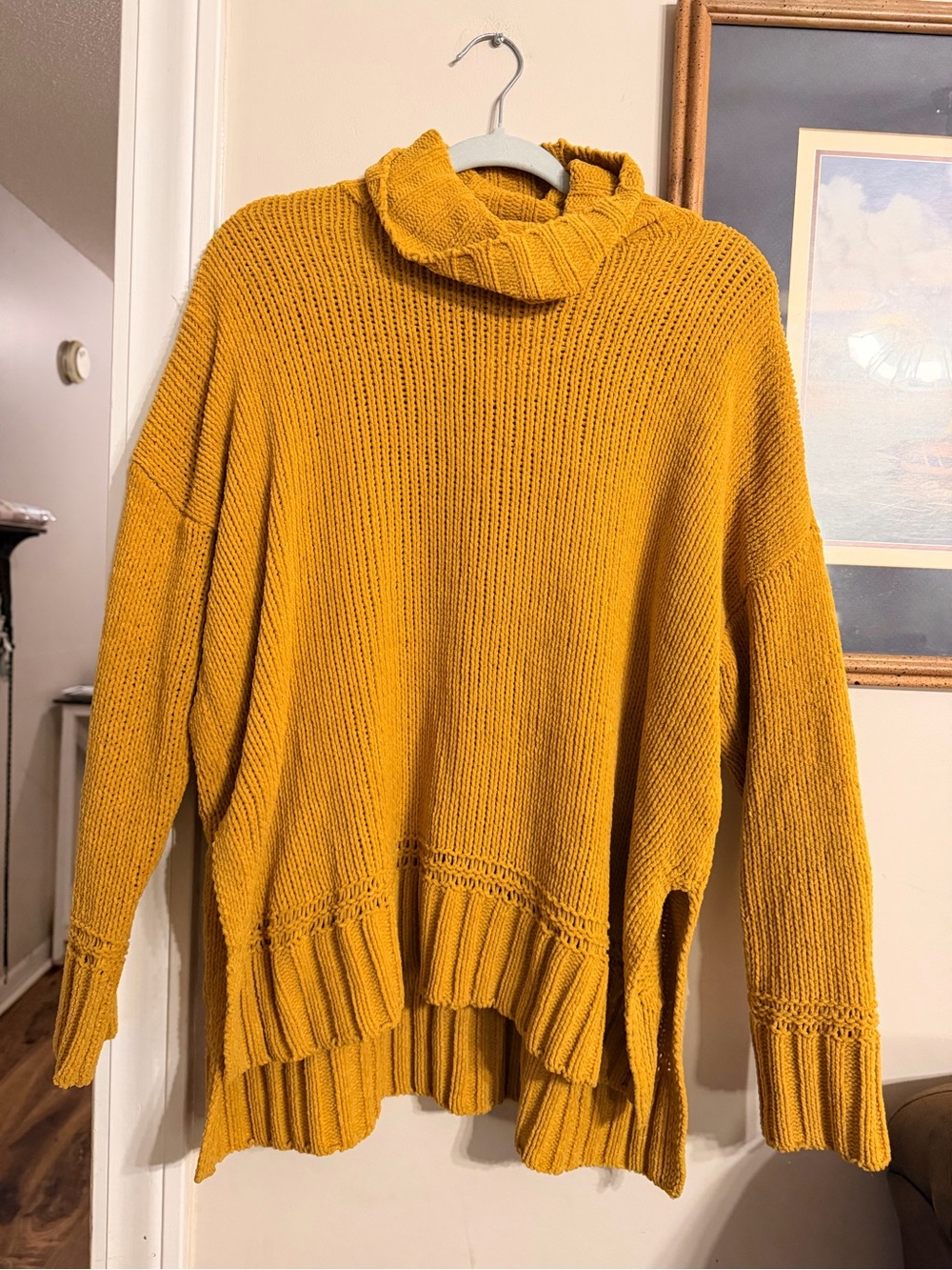 Aerie Mustard Knit Turtleneck Sweater - Women